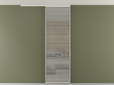 Перегородка Формато вдоль стены на потолок 1 створка