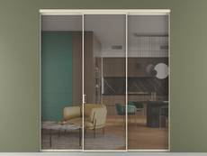 Перегородка Formato внутри проёма 3 створки