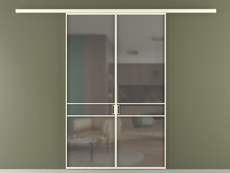 Перегородка Формато вдоль стены 2 створки