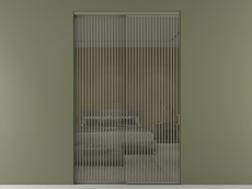 Перегородка Formato внутри проёма 2 створки