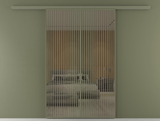 Перегородка Formato вдоль стены 2 створки