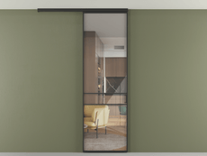 Перегородка Formato вдоль стены на потолок 1 створка