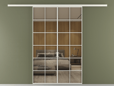 Перегородка Формато вдоль стены 2 створки