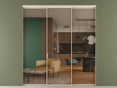 Перегородка Formato внутри проёма 3 створки