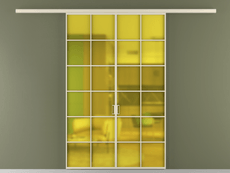 Перегородка Formato вдоль стены 2 створки