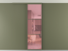 Перегородка Formato вдоль стены на потолок 1 створка