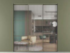 Перегородка Formato внутри проёма 3 створки