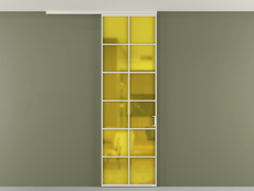 Перегородка Формато вдоль стены на потолок 1 створка