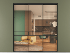 Перегородка Formato внутри проёма 3 створки