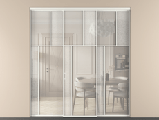 Перегородка Mosaic внутри проёма 3 створки