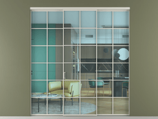 Перегородка Формато внутри проёма 3 створки