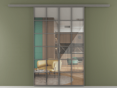 Перегородка Formato вдоль стены 2 створки