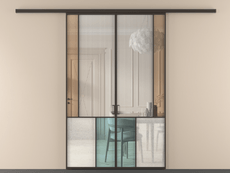 Перегородка Мозаик вдоль стены 2 створки