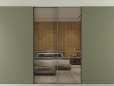 Перегородка Formato внутри проёма скрытое крепление в потолок 2 створки