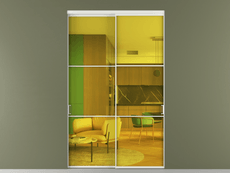 Перегородка Formato внутри проёма 2 створки