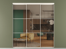 Перегородка Формато внутри проёма 3 створки