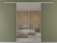 Перегородка Формато вдоль стены 2 створки