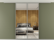 Перегородка Formato вдоль стены на потолок 2 створки