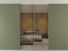 Перегородка Formato внутри проёма скрытое крепление в потолок 2 створки