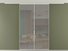 Перегородка Формато вдоль стены на потолок 2 створки