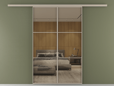 Перегородка Формато вдоль стены 2 створки