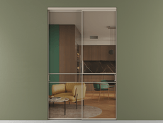 Перегородка Формато внутри проёма 2 створки