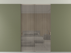 Перегородка Formato внутри проёма скрытое крепление в потолок 2 створки