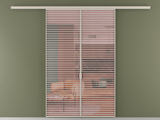 Перегородка Формато вдоль стены 2 створки