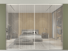 Перегородка Formato внутри проёма скрытое крепление в потолок 4 створки