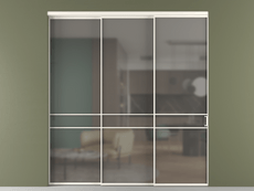 Перегородка Формато внутри проёма 3 створки с синхронным механизмом