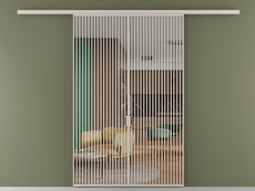 Перегородка Формато вдоль стены 2 створки