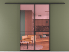 Перегородка Formato вдоль стены 2 створки