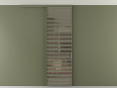 Перегородка Formato вдоль стены на потолок 1 створка