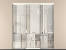 Перегородка Mosaic внутри проёма 3 створки