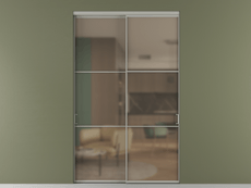 Перегородка Formato внутри проёма 2 створки