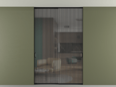 Перегородка Formato внутри проёма скрытое крепление в потолок 2 створки