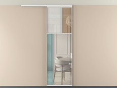 Перегородка Мозаик вдоль стены на потолок 1 створка