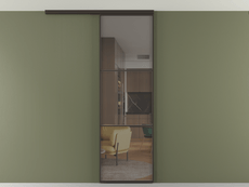 Перегородка Формато вдоль стены на потолок 1 створка