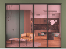 Перегородка Формато внутри проёма 4 створки