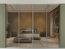 Перегородка Formato внутри проёма скрытое крепление в потолок 4 створки