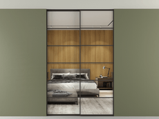 Перегородка Formato внутри проёма скрытое крепление в потолок 2 створки