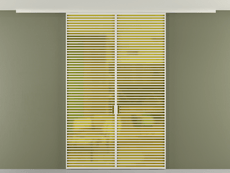 Перегородка Формато вдоль стены на потолок 2 створки