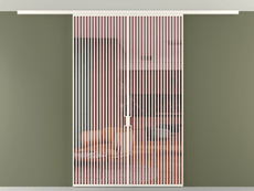 Перегородка Formato вдоль стены на потолок 2 створки