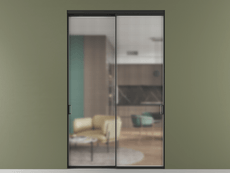 Перегородка Formato внутри проёма 2 створки