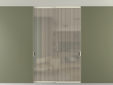 Перегородка Formato внутри проёма скрытое крепление в потолок 2 створки