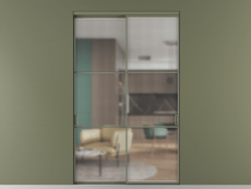 Перегородка Formato внутри проёма 2 створки