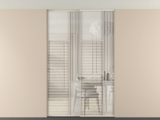 Перегородка Mosaic внутри проёма скрытое крепление в потолок 2 створки