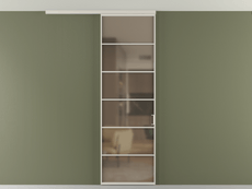 Перегородка Формато вдоль стены на потолок 1 створка