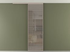 Перегородка Formato вдоль стены на потолок 1 створка