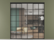 Перегородка Formato внутри проёма 3 створки